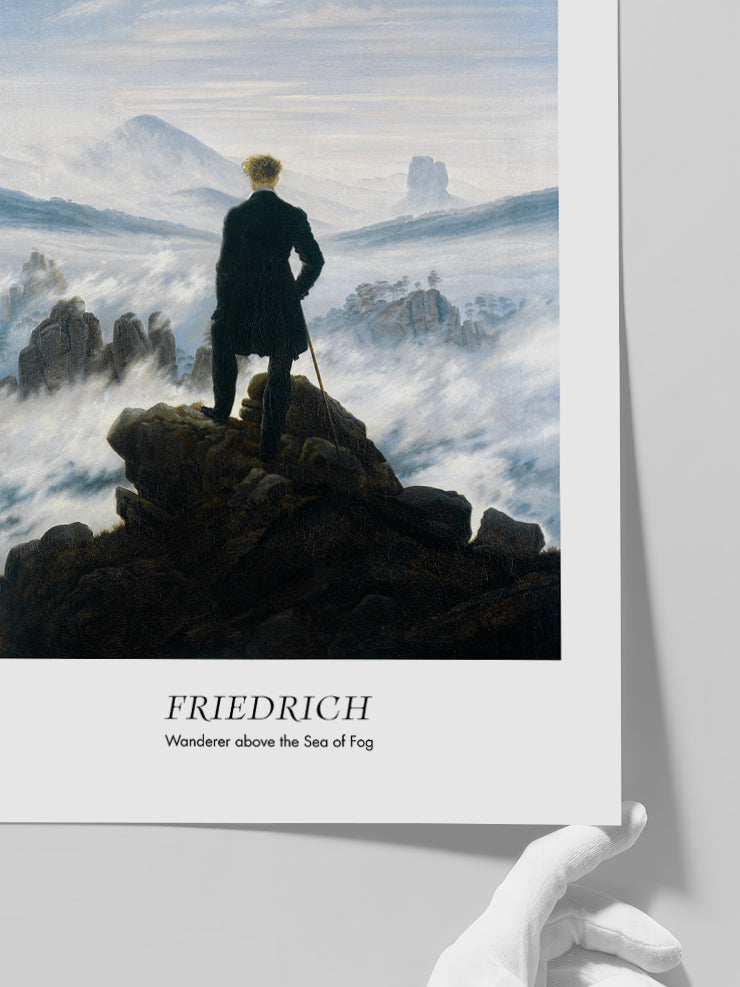 Friedrich Wanderer above the Sea of Fog - Art Print  Poster
