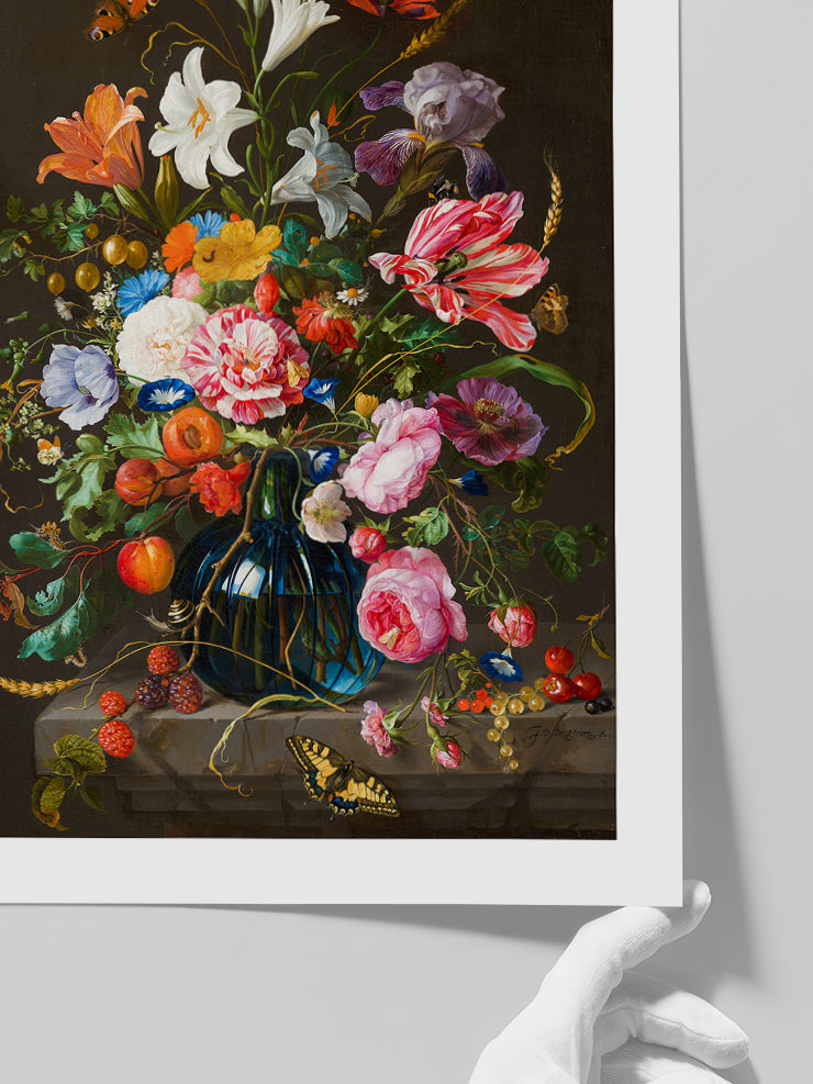 Çiçekli Vazo - Art Print