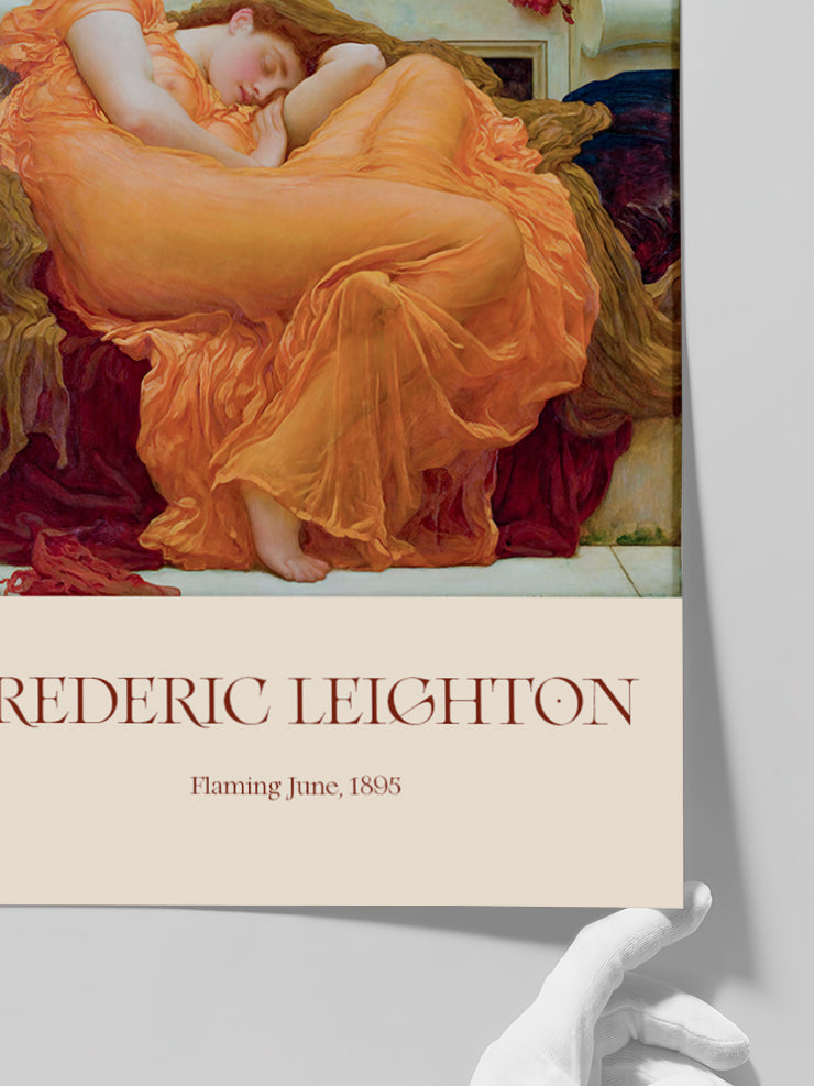 Frederic Leighton Flaming June - Art Print  Poster