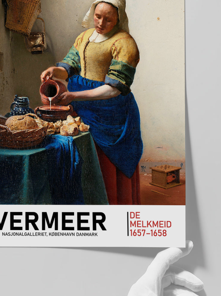 Vermeer The Milkmaid Afiş - Art Print  Poster