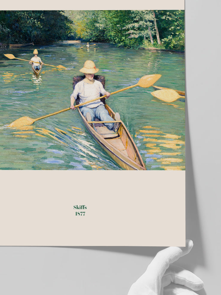 Caillebotte Skiffs - Art Print  Poster