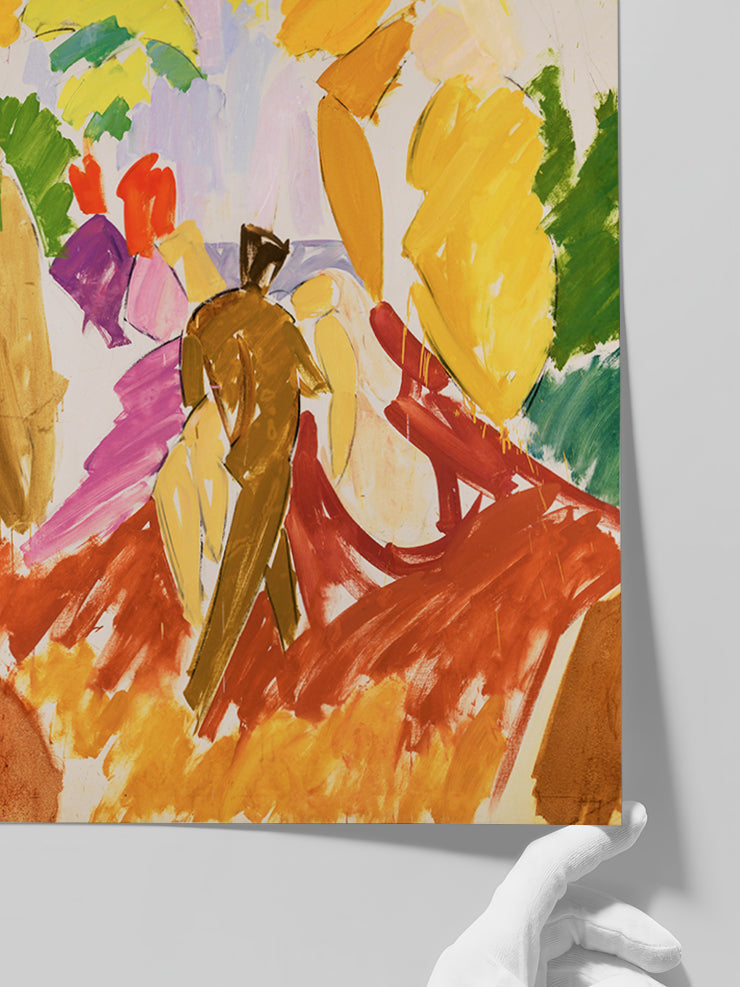 Edvard Weie Faun And Nymph - Art Print