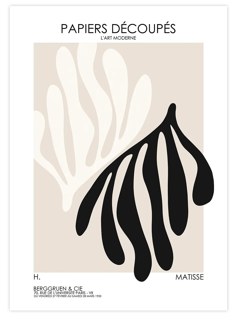 Matisse Soyut Afiş N1 - Art Print Ünlü Ressamlar Poster