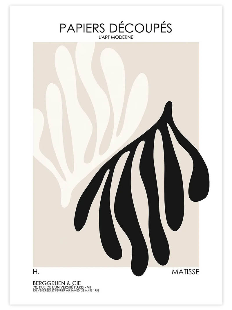 Matisse Soyut Afiş N1 - Art Print Ünlü Ressamlar Poster