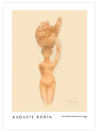 Rodin Nude Woman Carrying Vase On Head - Art Print