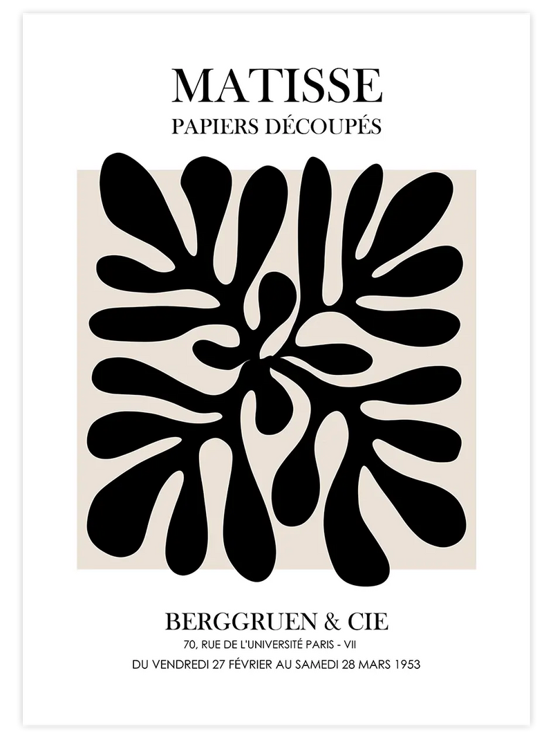 Matisse Soyut Afiş N3 - Art Print Ünlü Ressamlar Poster