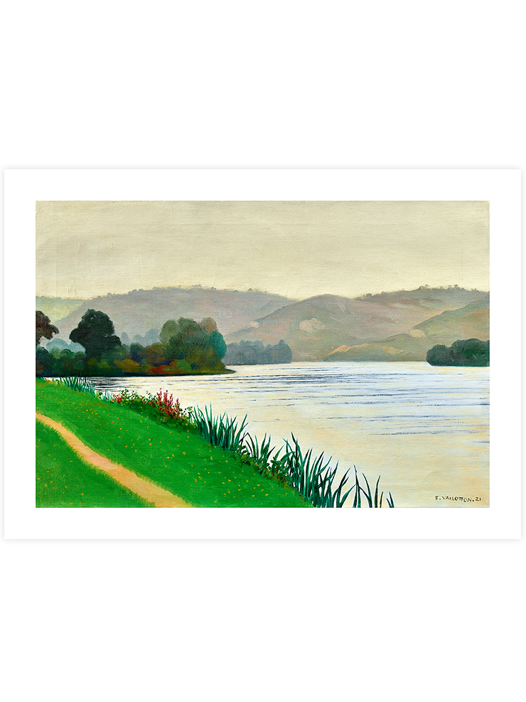 Félix Vallotton Bord de Seine à Tournedos, Effet Gris - Art Print