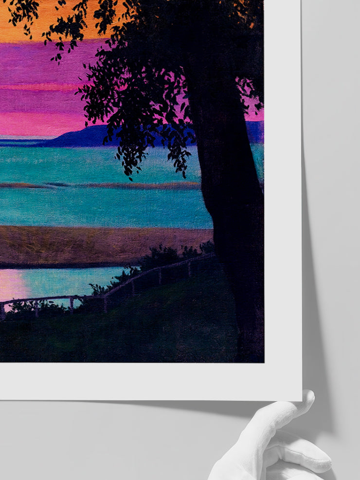 Félix Vallotton Sunset in Grace, Orange and Purple - Art Print