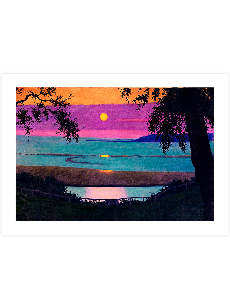 Félix Vallotton Sunset in Grace, Orange and Purple - Art Print Ürün ana görseli