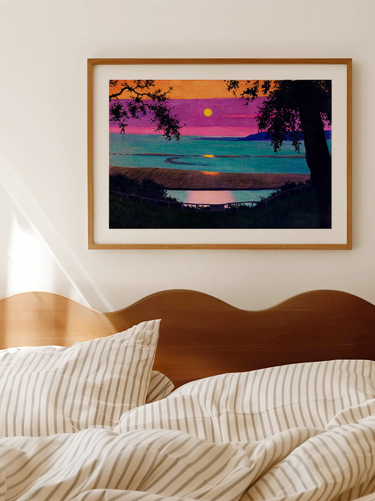 Félix Vallotton Sunset in Grace, Orange and Purple - Art Print