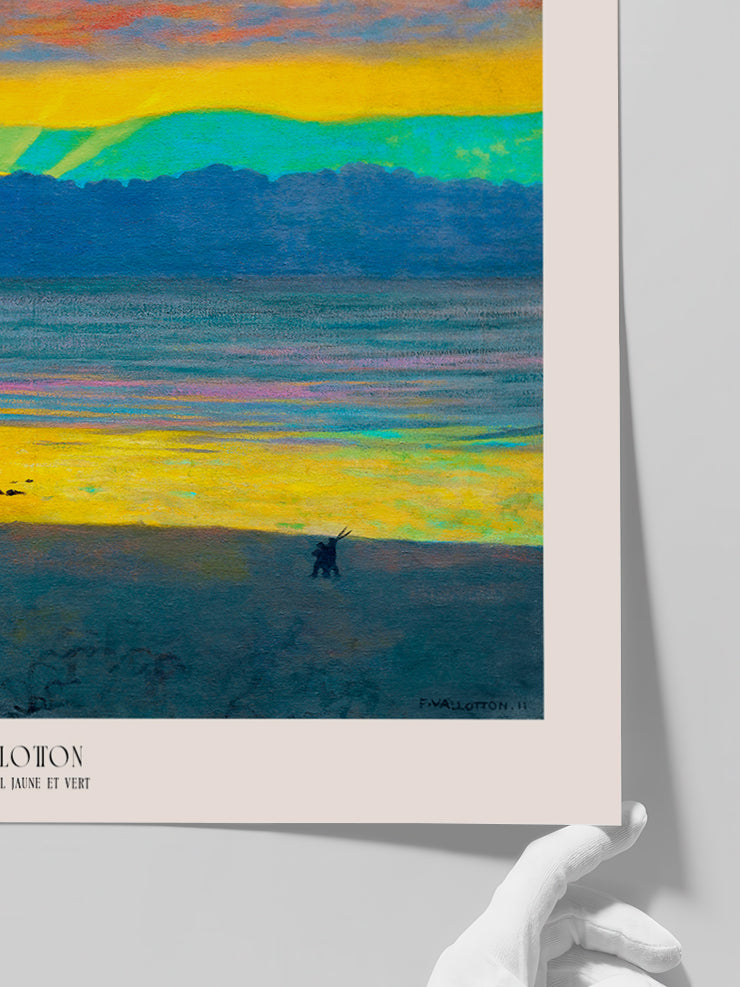 Félix Vallotton Coucher de Soleil Jaune et Vert - Art Print