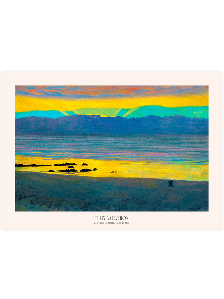 Félix Vallotton Coucher de Soleil Jaune et Vert - Art Print