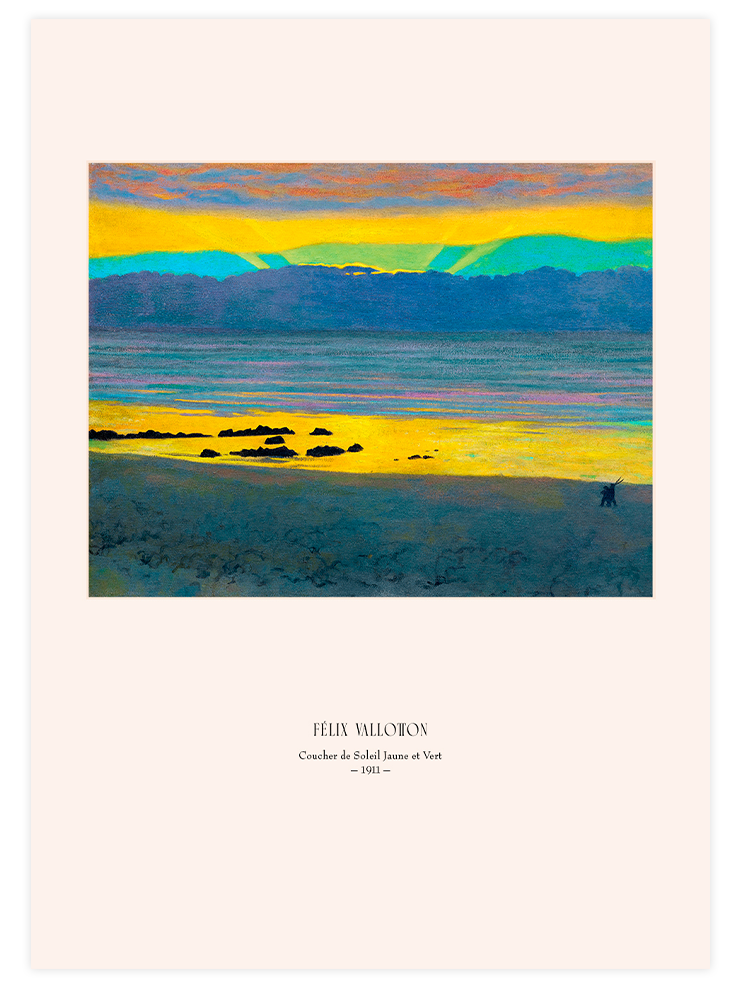 Félix Vallotton Yellow and Green Sunset - Art Print