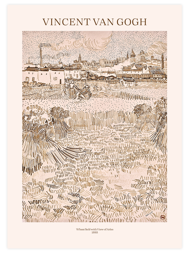 Van Gogh Arles: View from the Wheatfields - Art Print