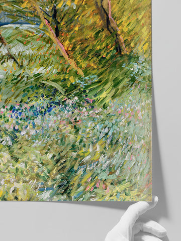 van Gogh River Bank at Springtime - Art Print