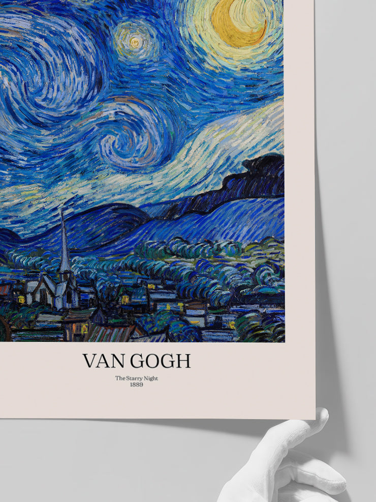 Van Gogh The Starry Night (Yıldızlı Gece) - Art Print  Poster