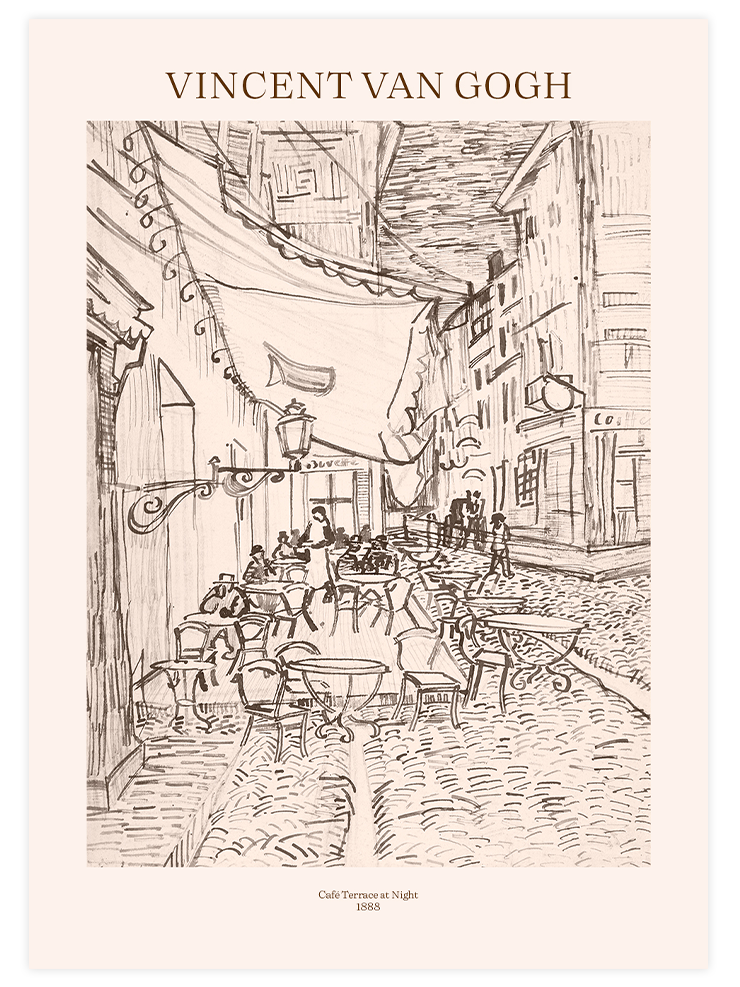 Van Gogh Cafe Terrace at Night - Art Print