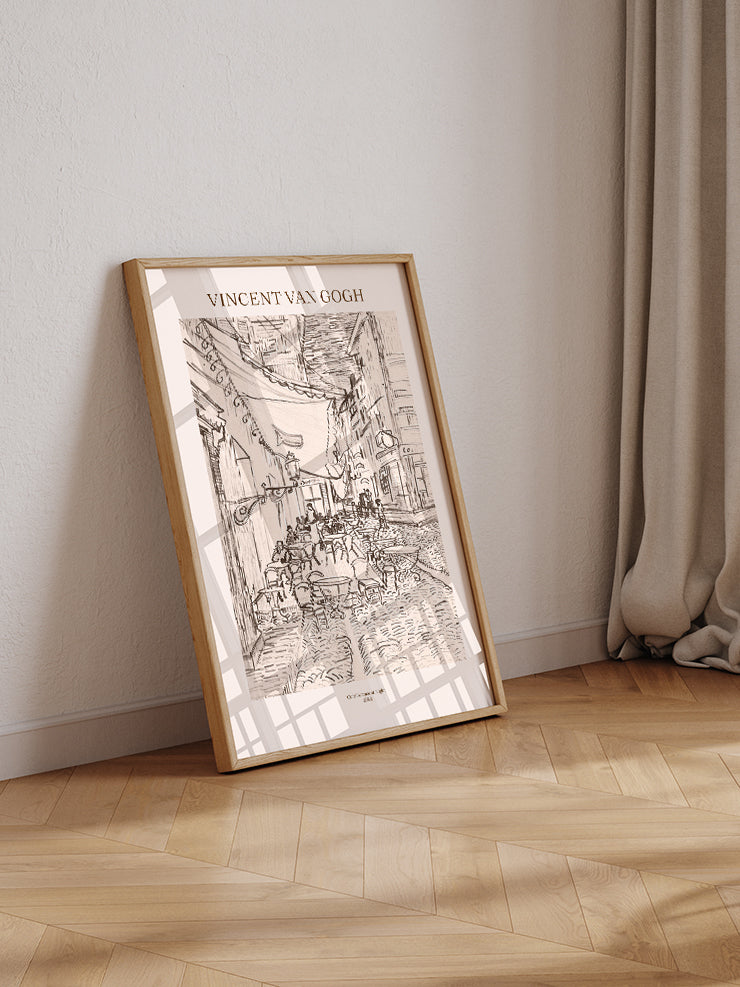 Van Gogh Cafe Terrace at Night - Art Print Ürün ikincil görseli