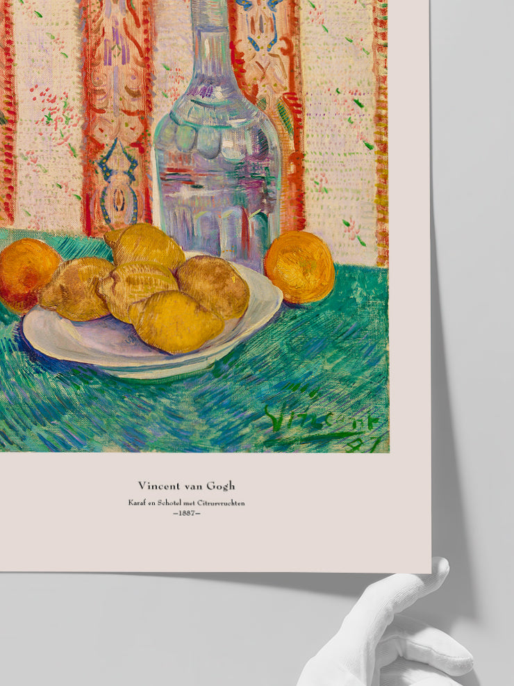 Van Gogh Carafe and Dish with Citrus Fruit - Art Print