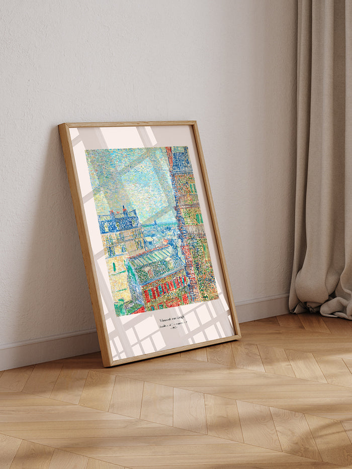 Van Gogh View of Paris from Vincent's Room in the Rue Lepic - Art Print  Poster