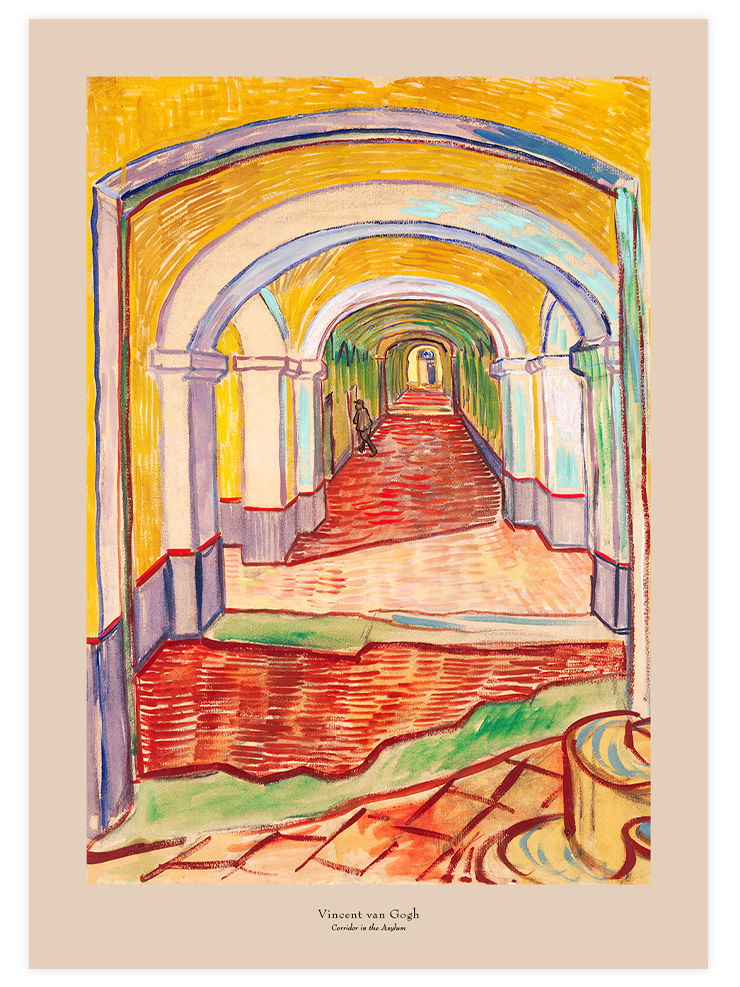 Van Gogh Corridor in the Asylum - Art Print