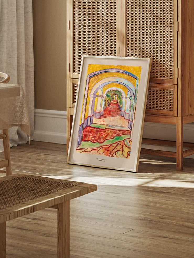Van Gogh Corridor in the Asylum - Art Print  Poster