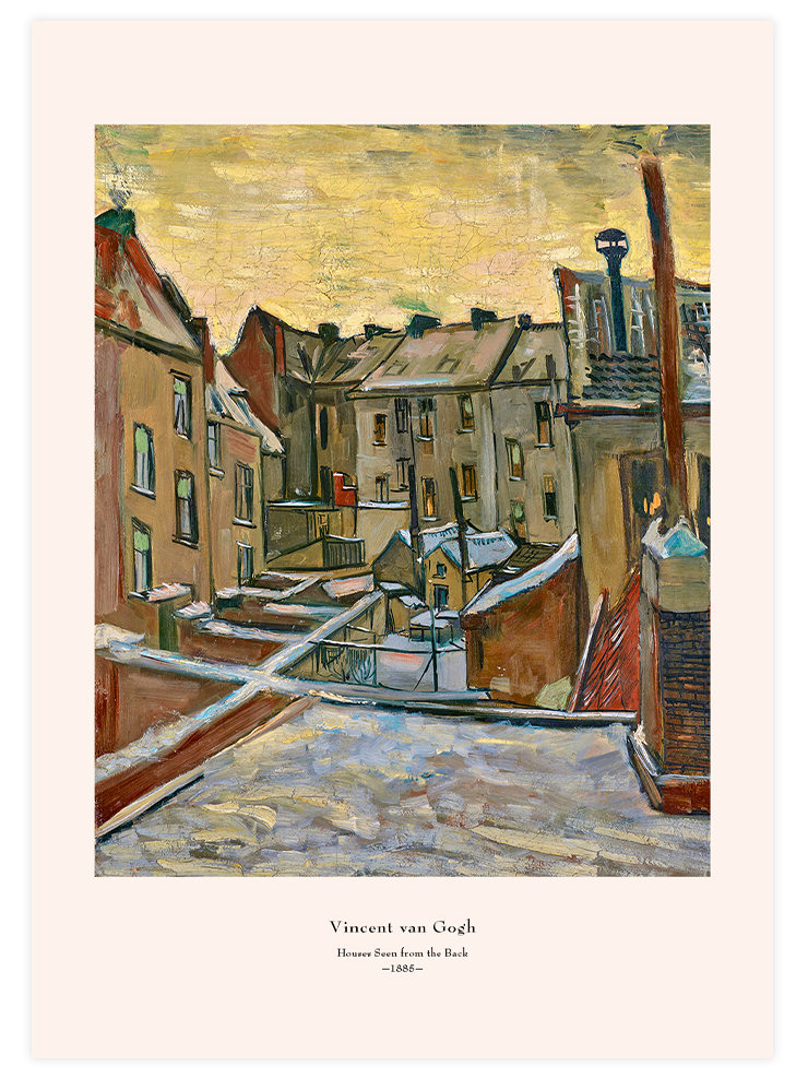 Van Gogh Evlerin Arkadan Görünümü - Art Print Ürün ana görseli