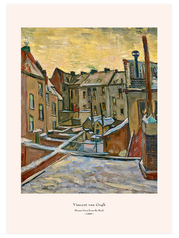 Van Gogh Evlerin Arkadan Görünümü - Art Print