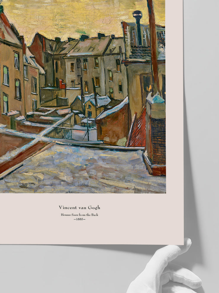 Van Gogh Evlerin Arkadan Görünümü - Art Print