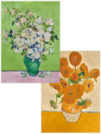 Van Gogh Güller ve Ayçiçekleri - Poster Seti Duo