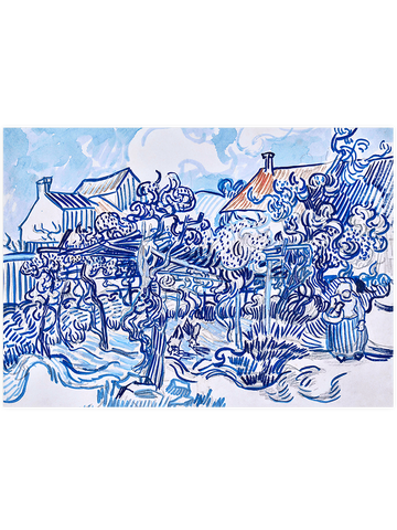Van Gogh Old Vineyard with Peasant Woman - Art Print