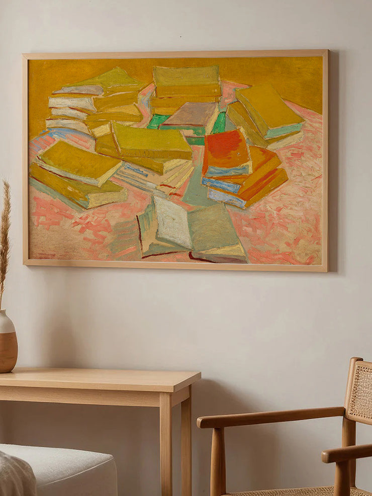 Van Gogh Piles of French Novels - Art Print Ürün ikincil görseli