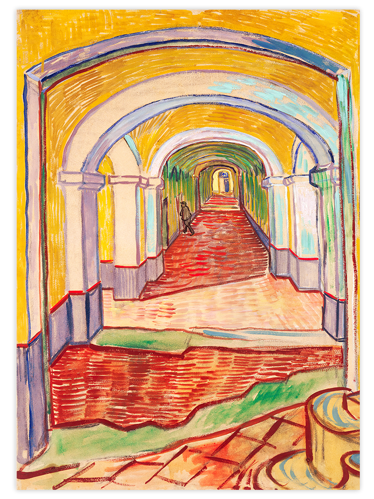 van Gogh Corridor in the Asylum - Art Print Ürün ana görseli