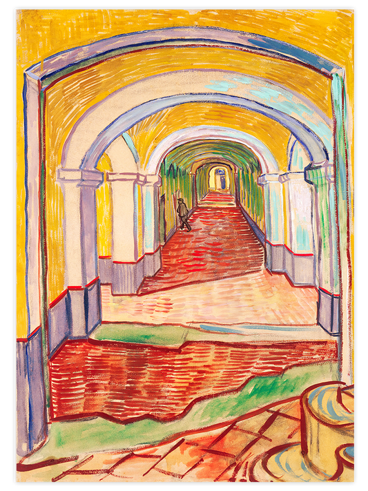 van Gogh Corridor in the Asylum - Art Print