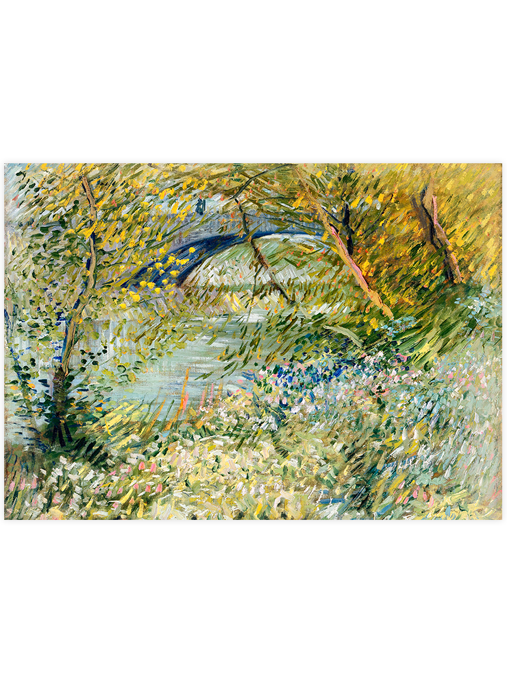 Van Gogh River Bank at Springtime - Art Print