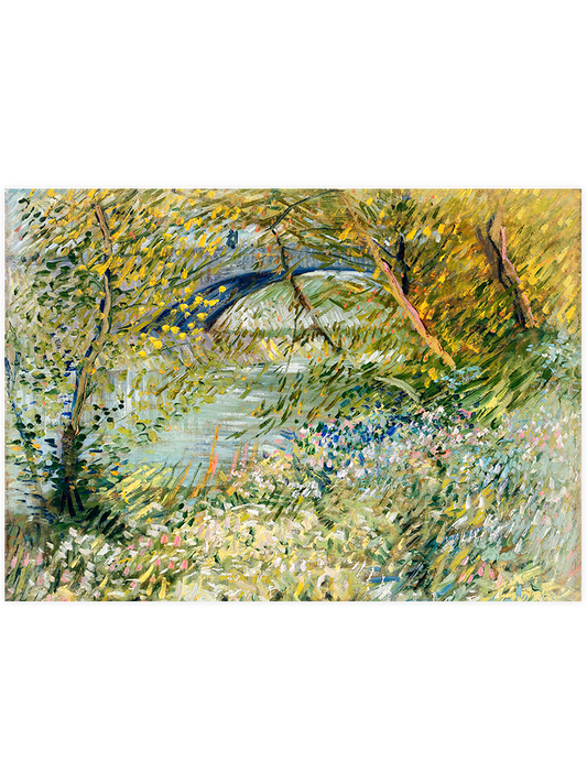 van Gogh River Bank at Springtime - Art Print
