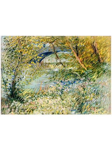 van Gogh River Bank at Springtime - Art Print