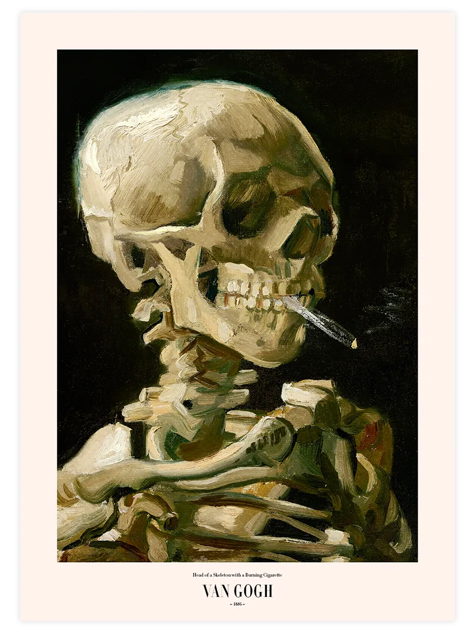 Skeleton with a Burning Cigarette