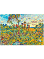Van Gogh Sunset at Montmajour - Art Print