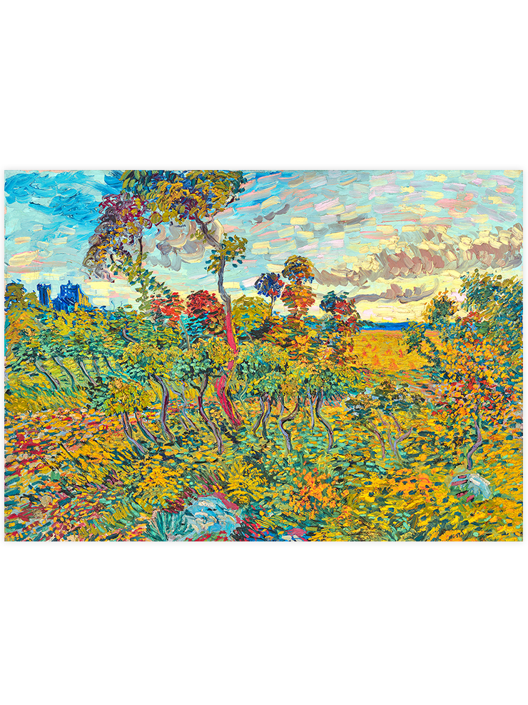 Van Gogh Sunset at Montmajour - Art Print