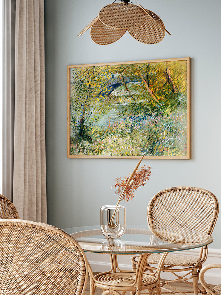 Van Gogh River Bank at Springtime - Art Print