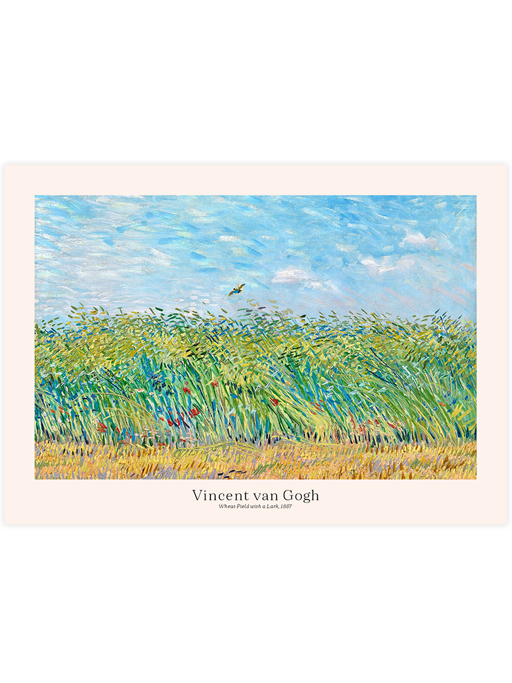 Van Gogh Tarlada Tarla Kuşu - Art Print