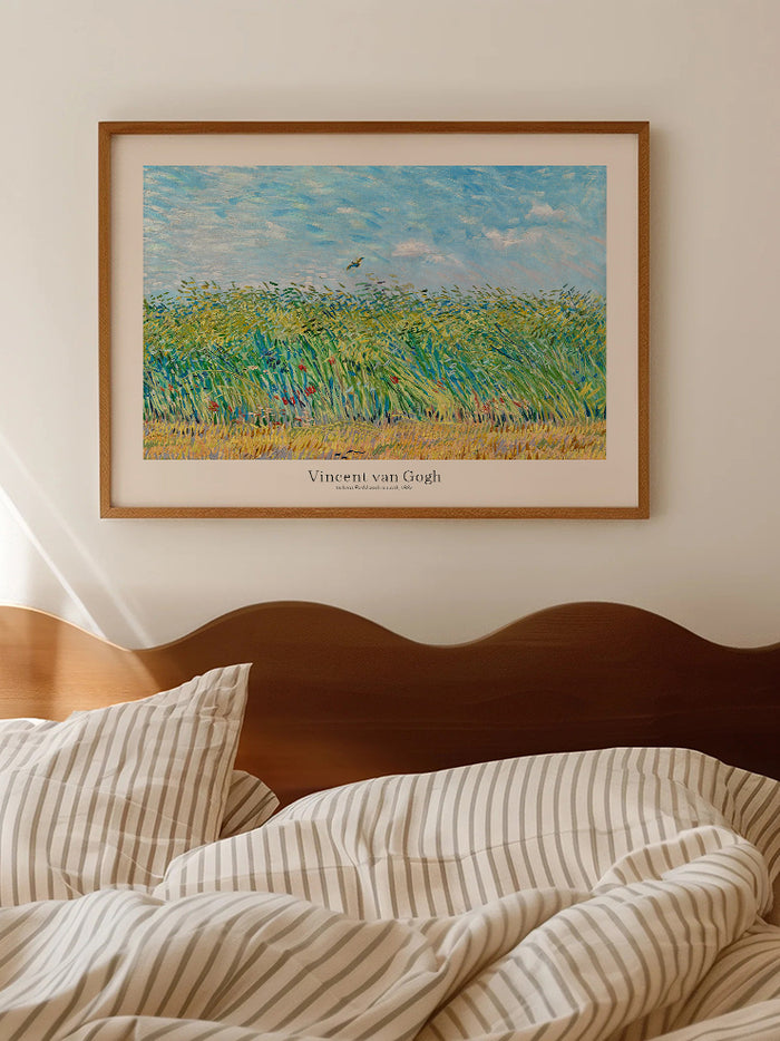 Van Gogh Tarlada Tarla Kuşu - Art Print  Poster