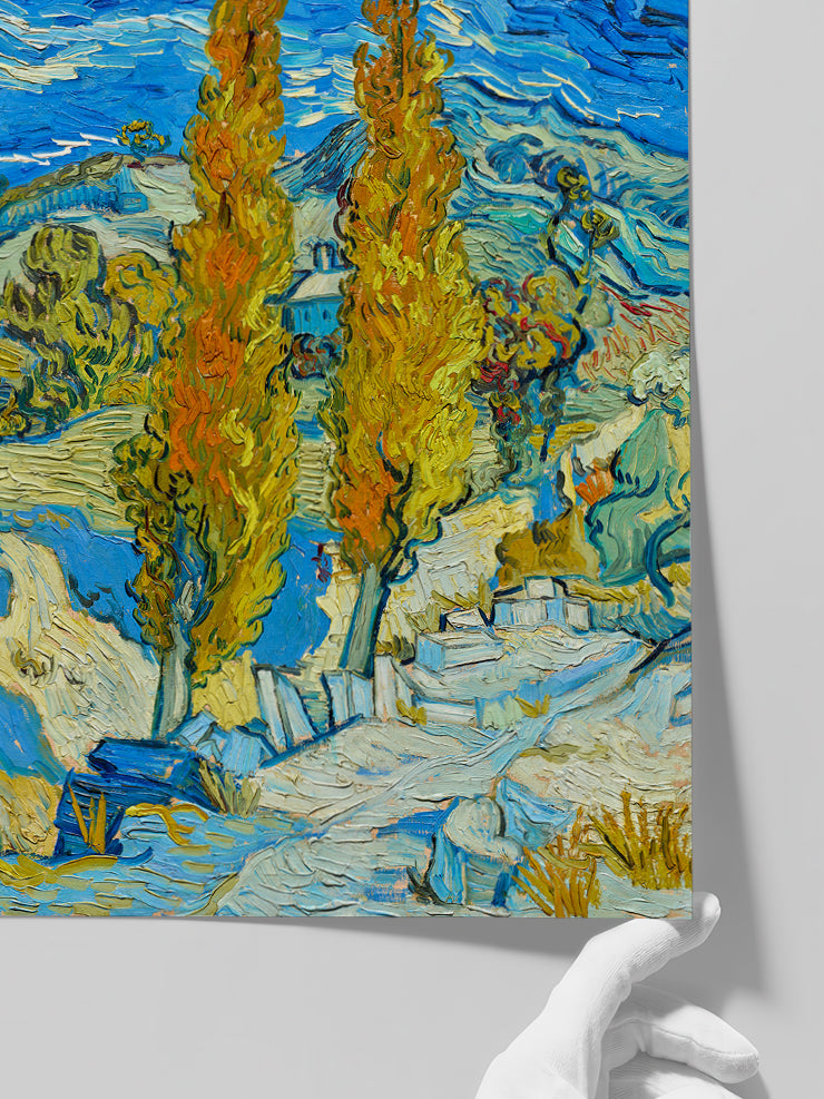 Van Gogh The Poplars at Saint-Rémy - Art Print  Poster