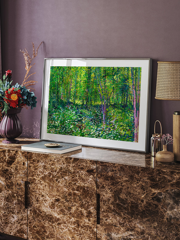 Van Gogh Trees and Undergrowth - Art Print Ürün ikincil görseli