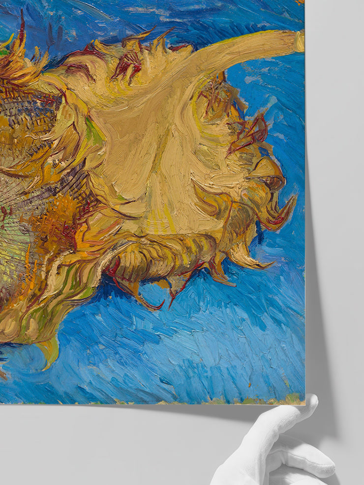 Van Gogh Two Cut Sunflowers - Art Print  Poster