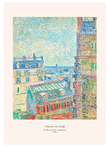 Van Gogh View of Paris from Vincent's Room in the Rue Lepic - Art Print