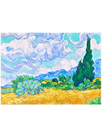 Van Gogh Wheat Field with Cypresses - Art Print