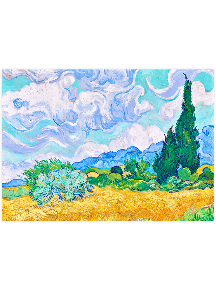 Van Gogh Wheat Field with Cypresses - Art Print