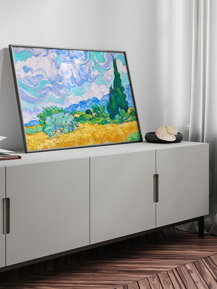 Van Gogh Wheat Field with Cypresses - Art Print  Poster